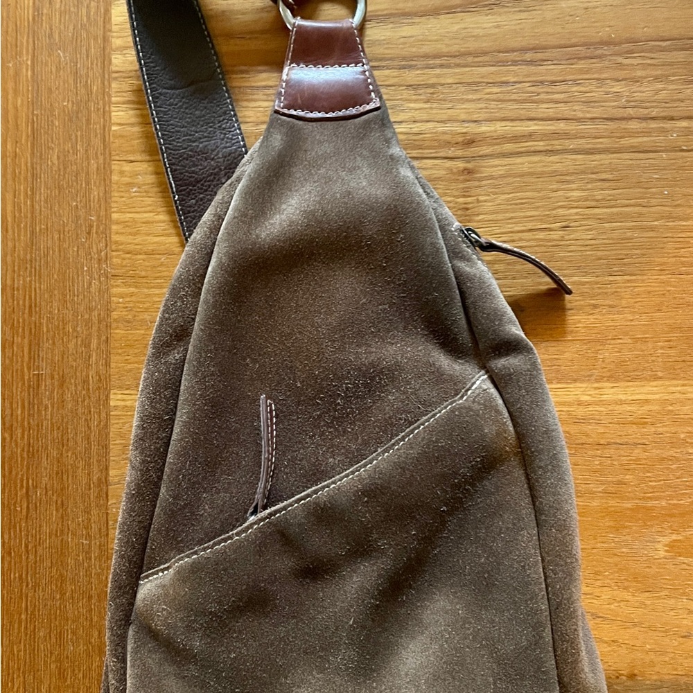 Ellington Suede/Leather Sling Bag